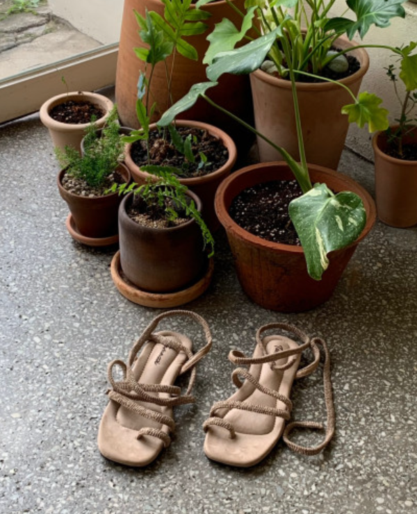 organic strap sandals