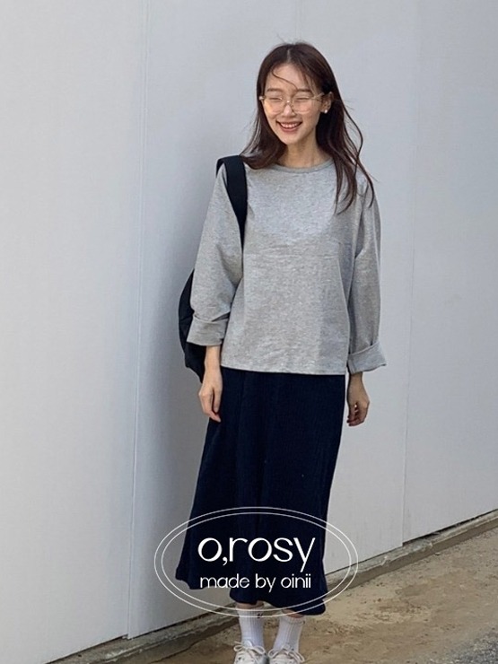 [o,rosy] Aori skirt - 네이비