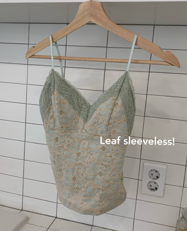 Leaf lace sleeveless (2color)
