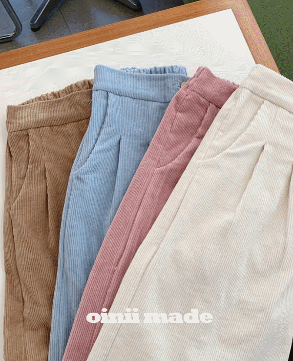 [oinii made] pastel corduroy pants