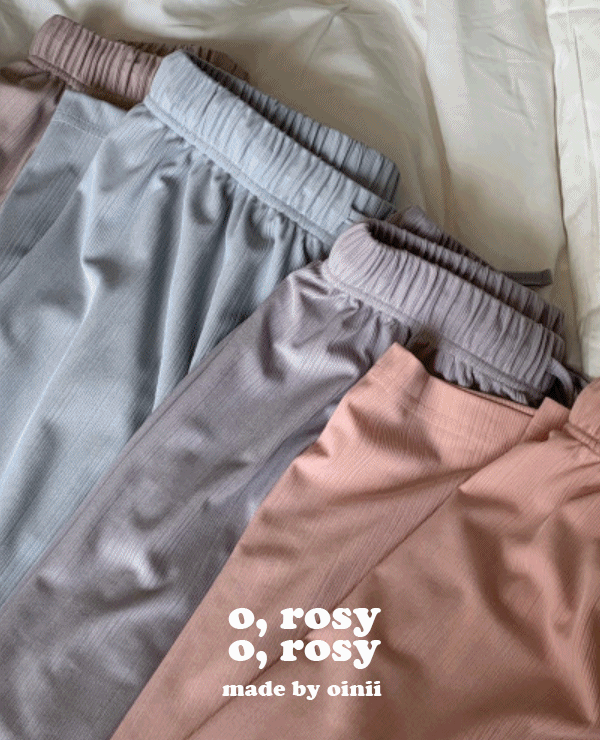 [o,rosy] pastel pleats pants