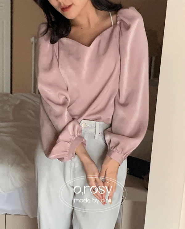 [o,rosy] sweet heart blouse