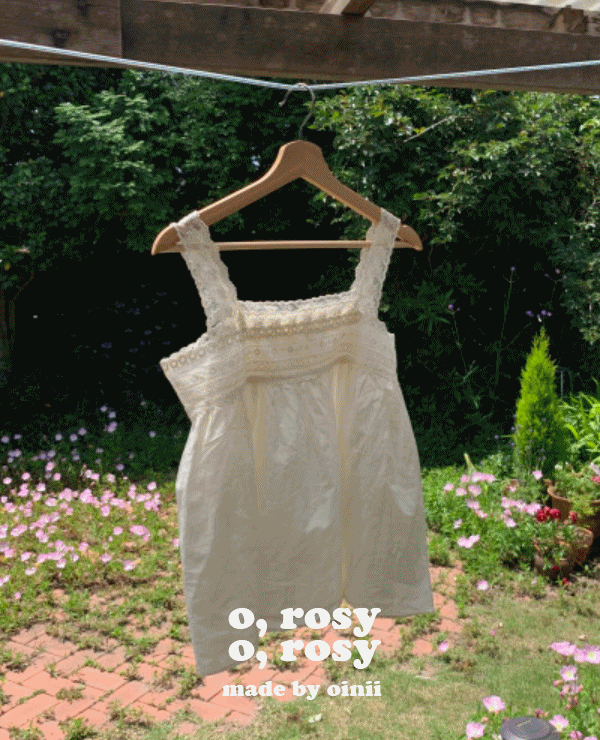 [o,rosy] Daisy cotton top