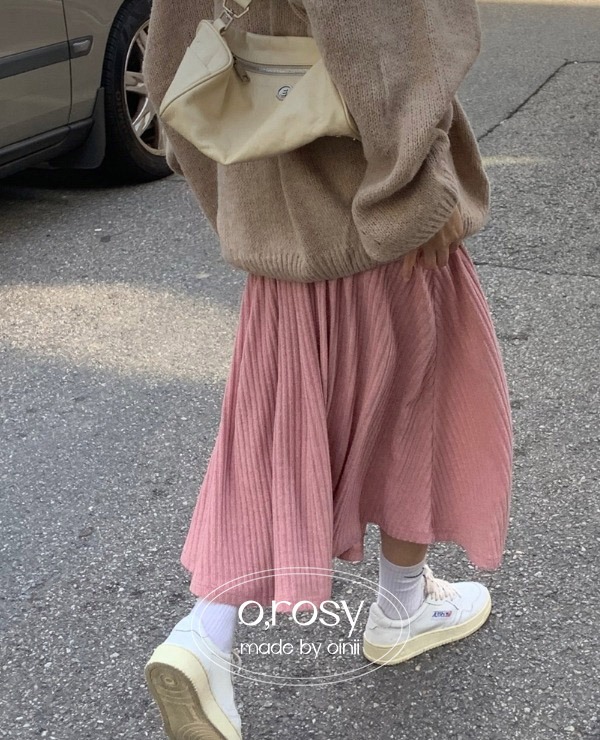 [o,rosy] Aori skirt - 핑크