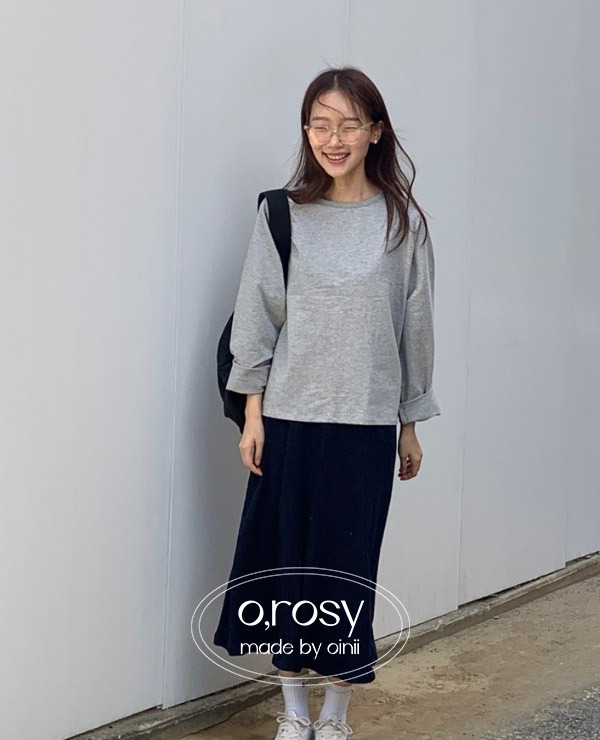 [o,rosy] Aori skirt - 네이비